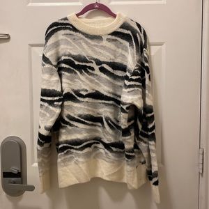 A new day black white and gray sweater